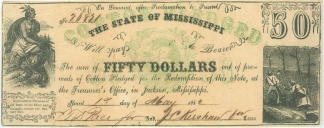 1862 State of Mississippi $50 Note (Image1)