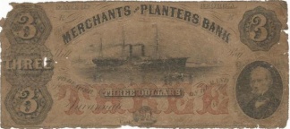 Merchants and Planters Bank, Georgia $3 Note (Image1)