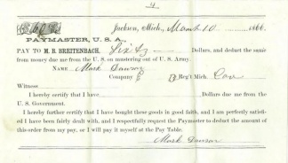 3rd Michigan Cavalry Sutler Script (Image1)