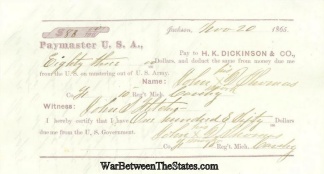 10th Michigan Cavalry Sutler Script (Image1)