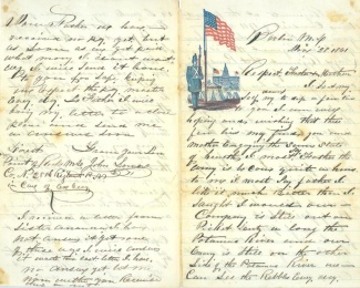 Letter From Soldier in the 28th Pennsylvania Infantry (Image1)