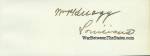 Autograph, William P. Kellogg
